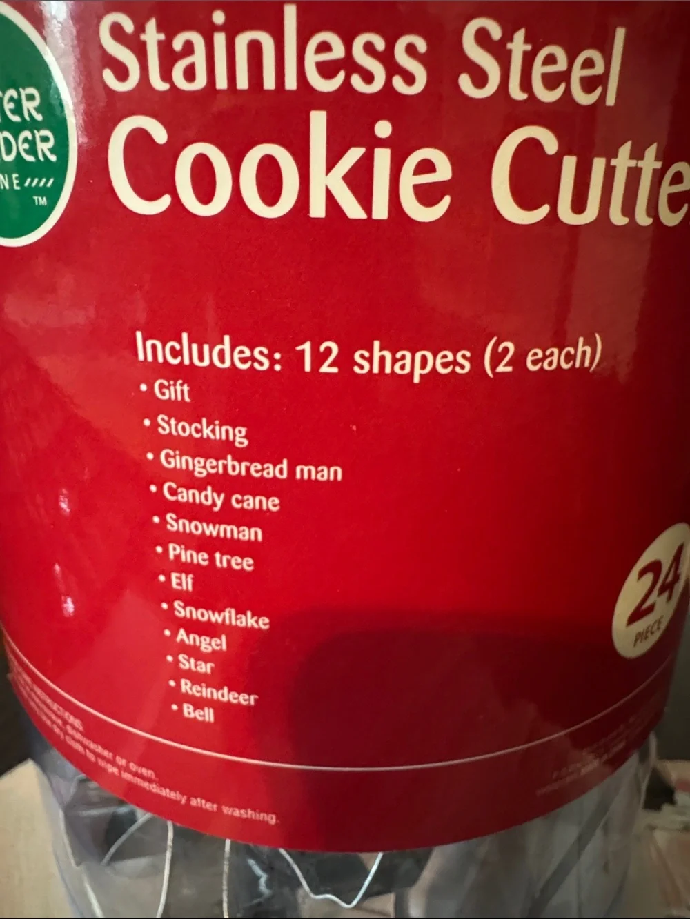Stainless Steel Cookie Cutters - Red - (Unbranded)